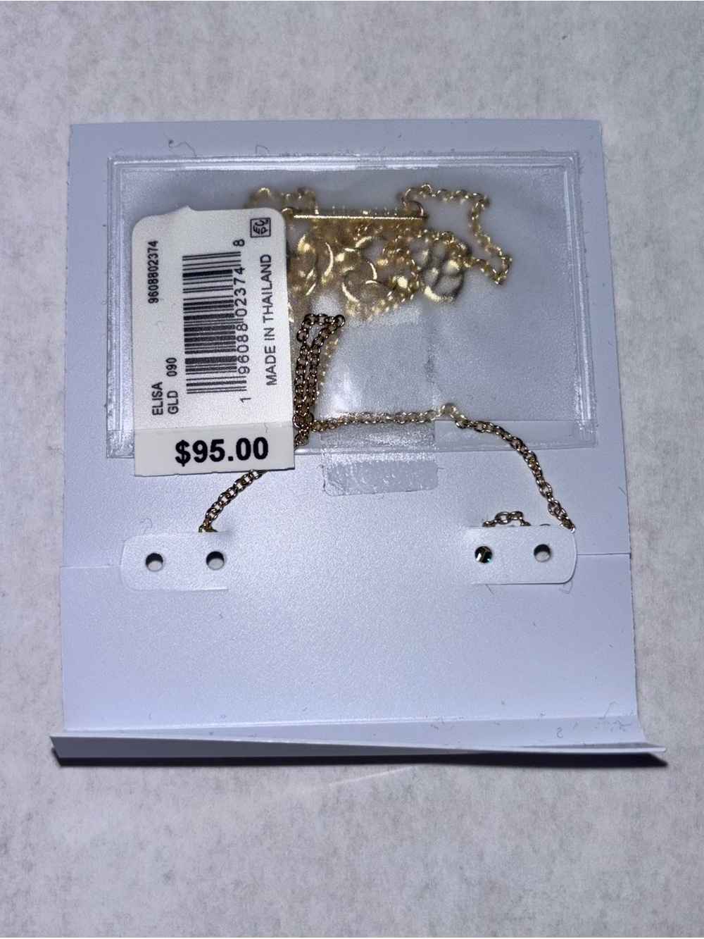 NWT Kendra Scott Gold Necklace with Blue-Green Druzy Pendant - Picture 6 of 6